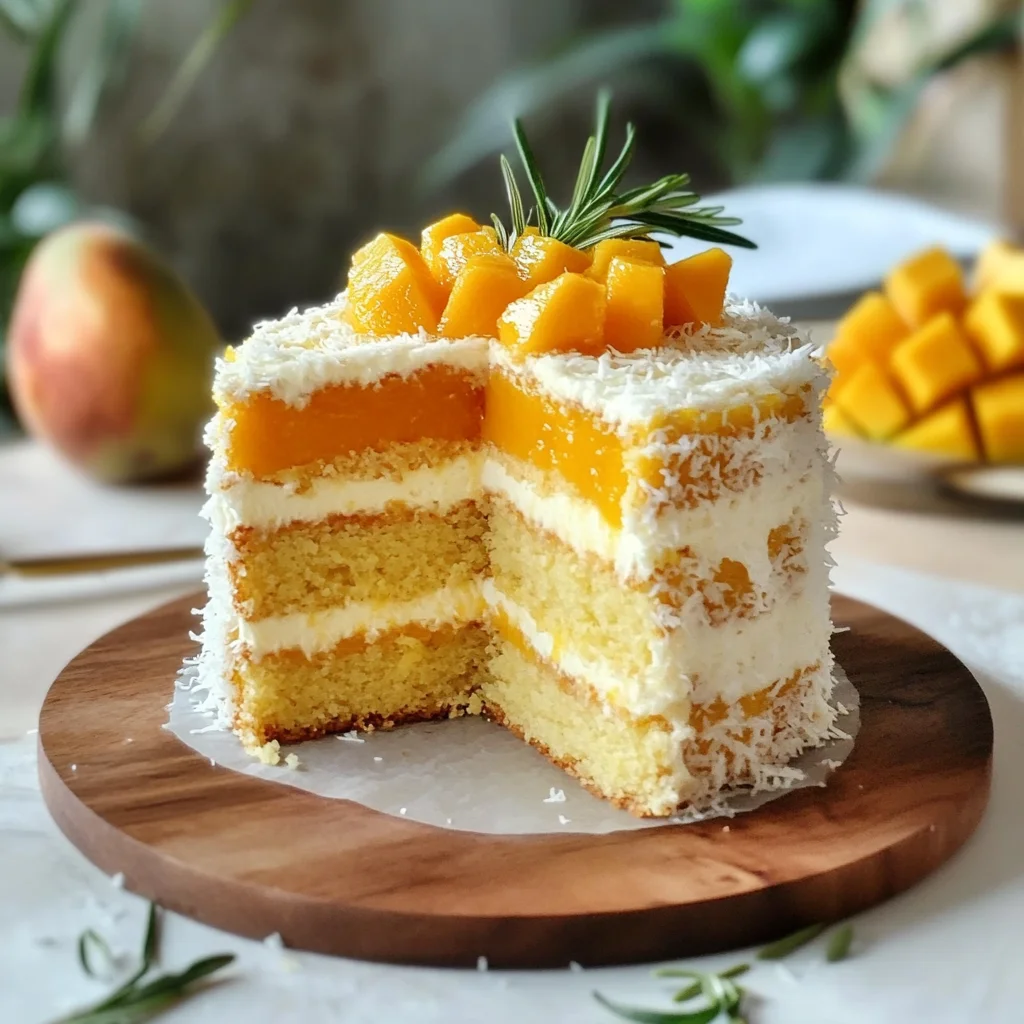 Vegan Mango Coconut Cake