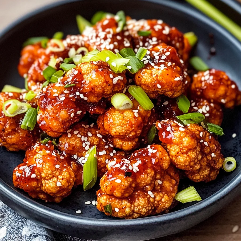 Air-Fried Korean Chili Cauliflower (Gochujang)