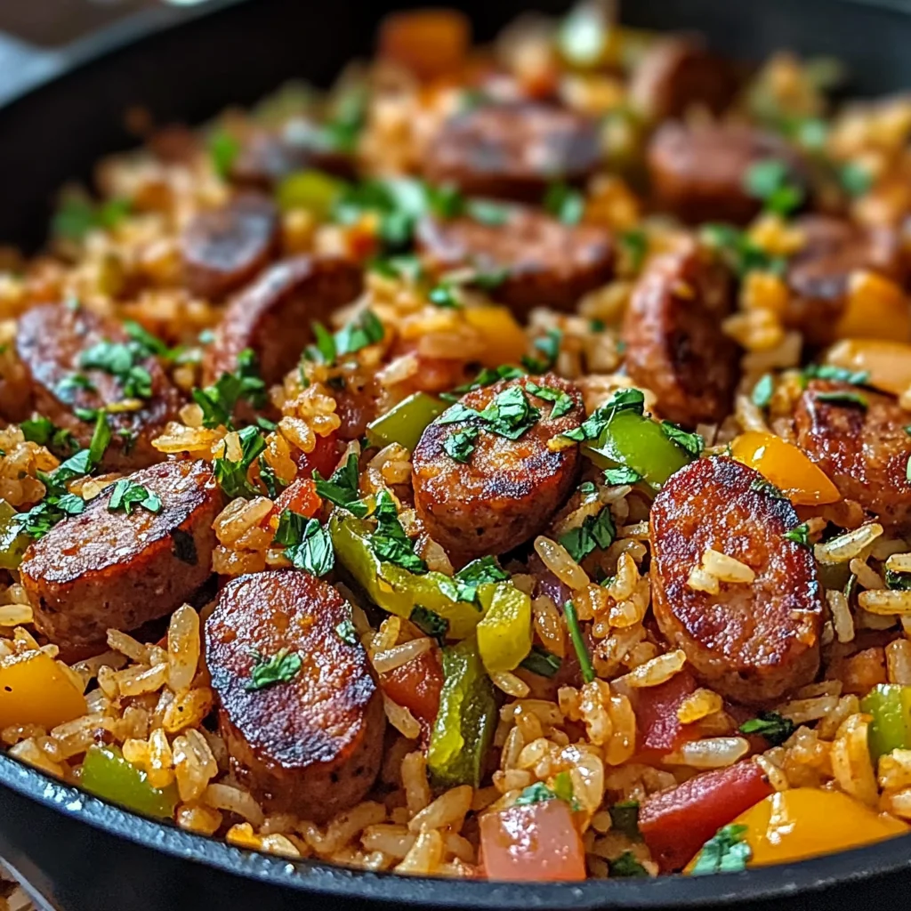 Cajun Sausage and Rice Skillet