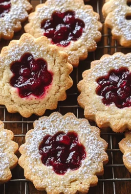 Cranberry Linzer Cookies