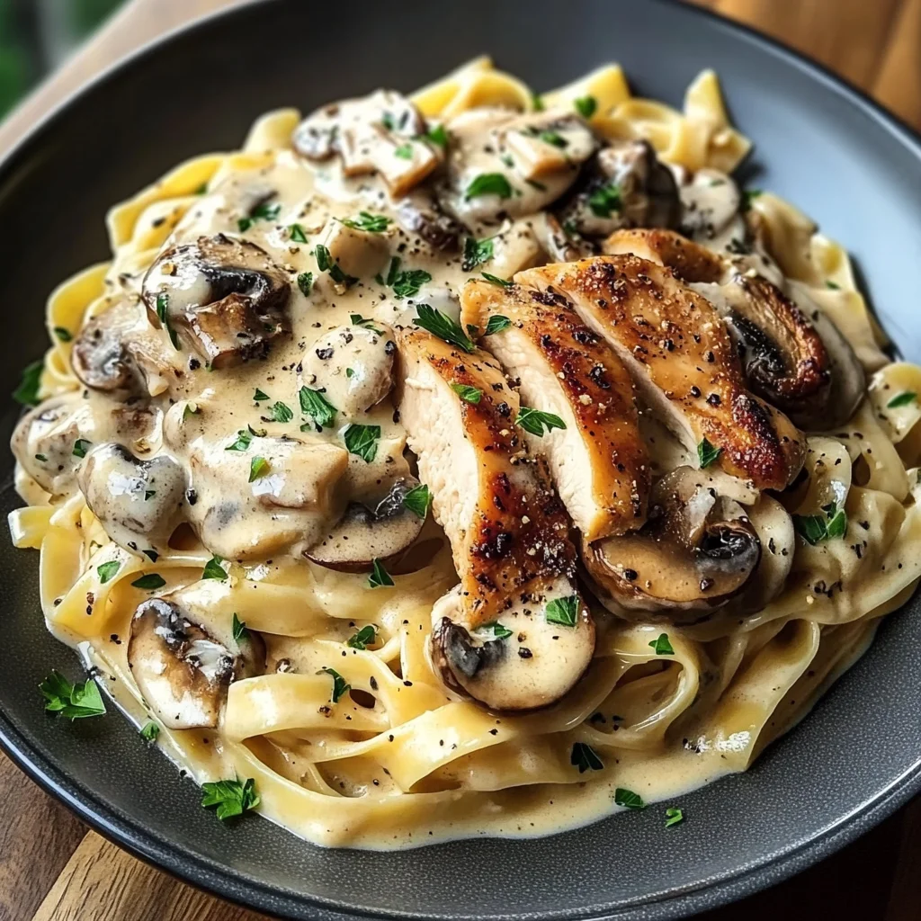 Creamy Chicken & Mushroom Tagliatelle Recipe