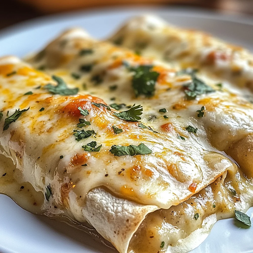 Creamy White Chicken Enchiladas