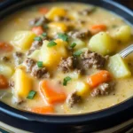 Crockpot Cheeseburger Soup
