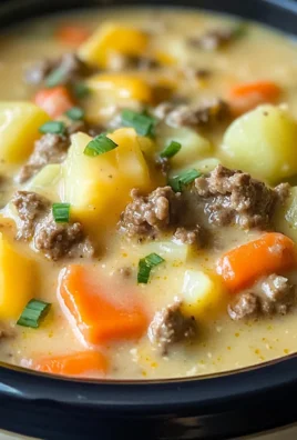 Crockpot Cheeseburger Soup