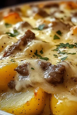 Crockpot Cheesesteak Potato Casserole Recipe
