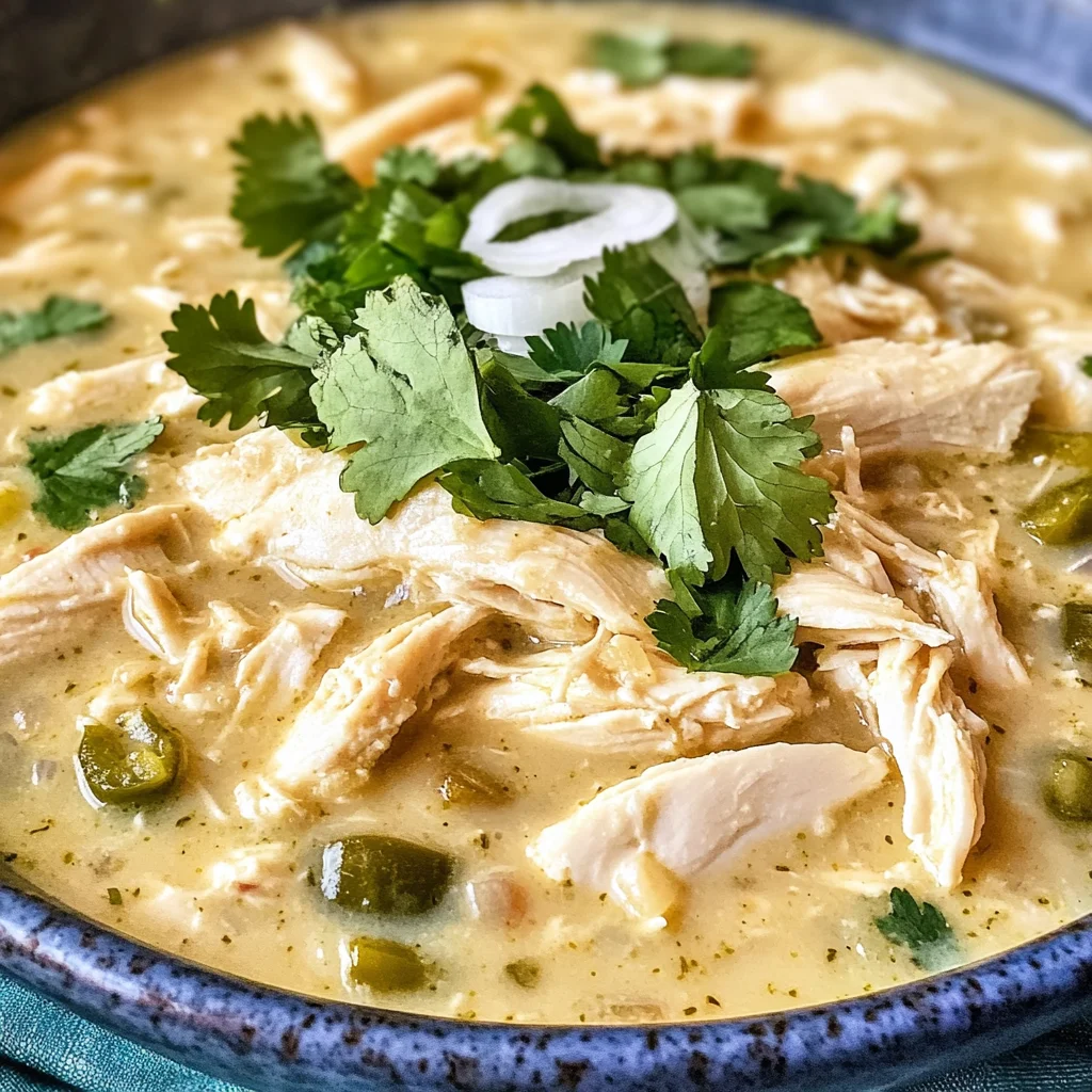 Crockpot Creamy White Chicken Chili
