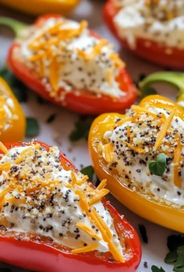 Everything Cream Cheese Stuffed Mini Bell Peppers