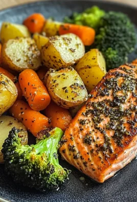 Garlic Salmon with Herbed Potatoes, Carrots & Broccoli