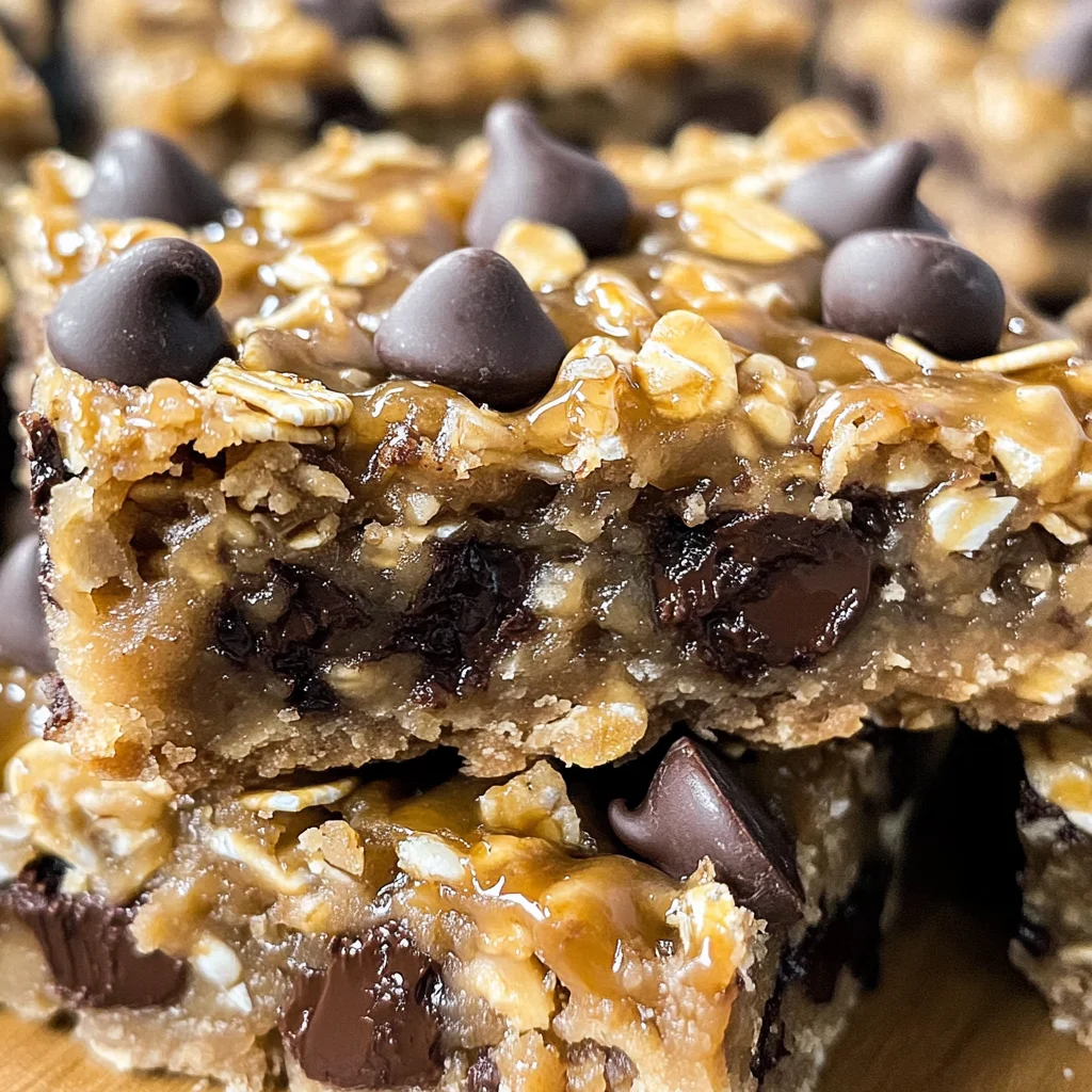 Healthy Chocolate Chip Oatmeal Bars Recipe