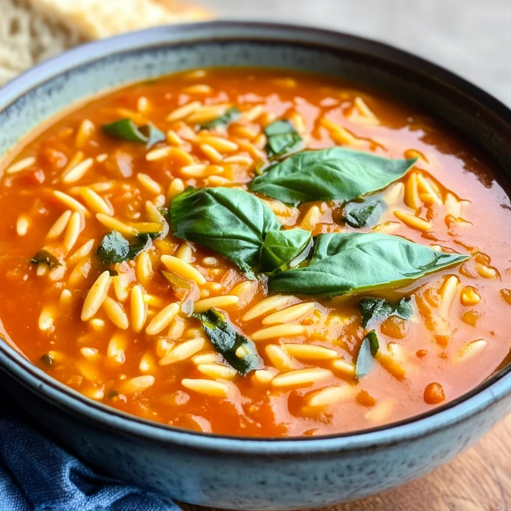 Hearty Tomato Orzo Soup