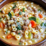 Hearty and Creamy Italian Sausage Ditalini Soup