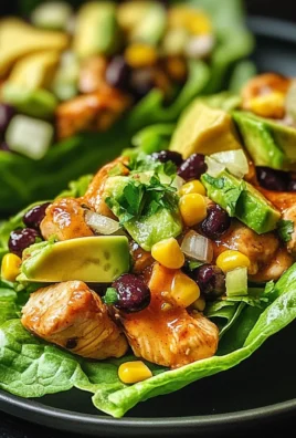 Honey Lime Chicken & Avocado Lettuce Cups