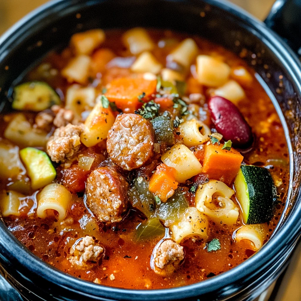 Italian Sausage Ditalini Minestrone Soup