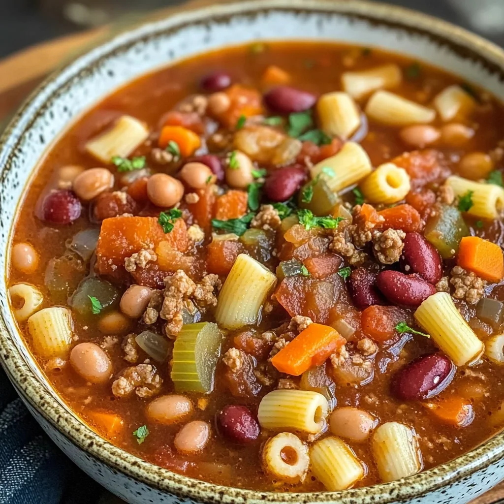Olive Garden Copycat Pasta E Fagioli Slow Cooker Soup