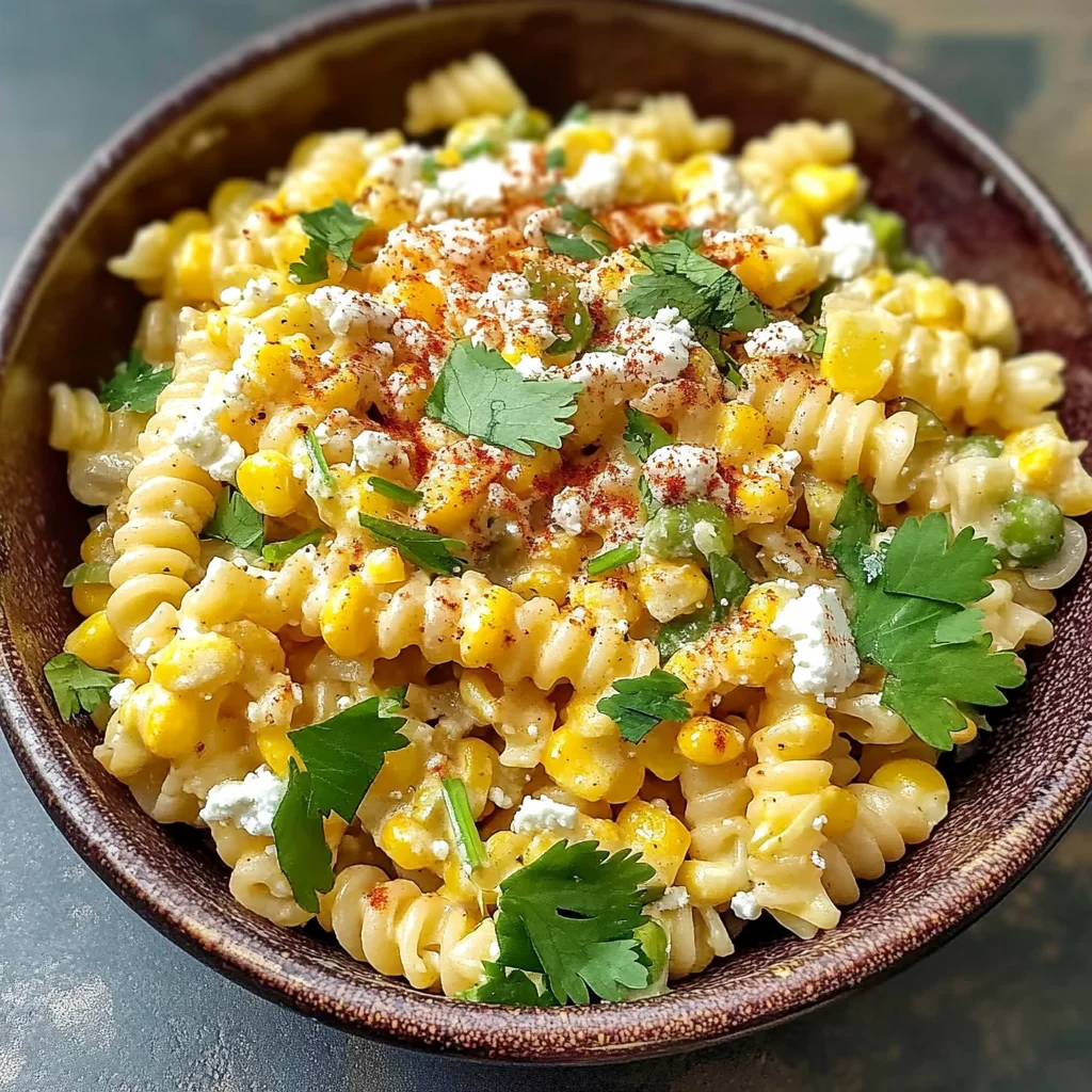 Perfect Mexican Street Corn Pasta Salad - homefoodkitchen