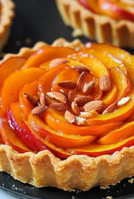 Persimmon Almond Rosette Tarts