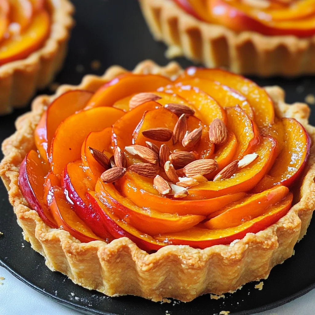 Persimmon Almond Rosette Tarts