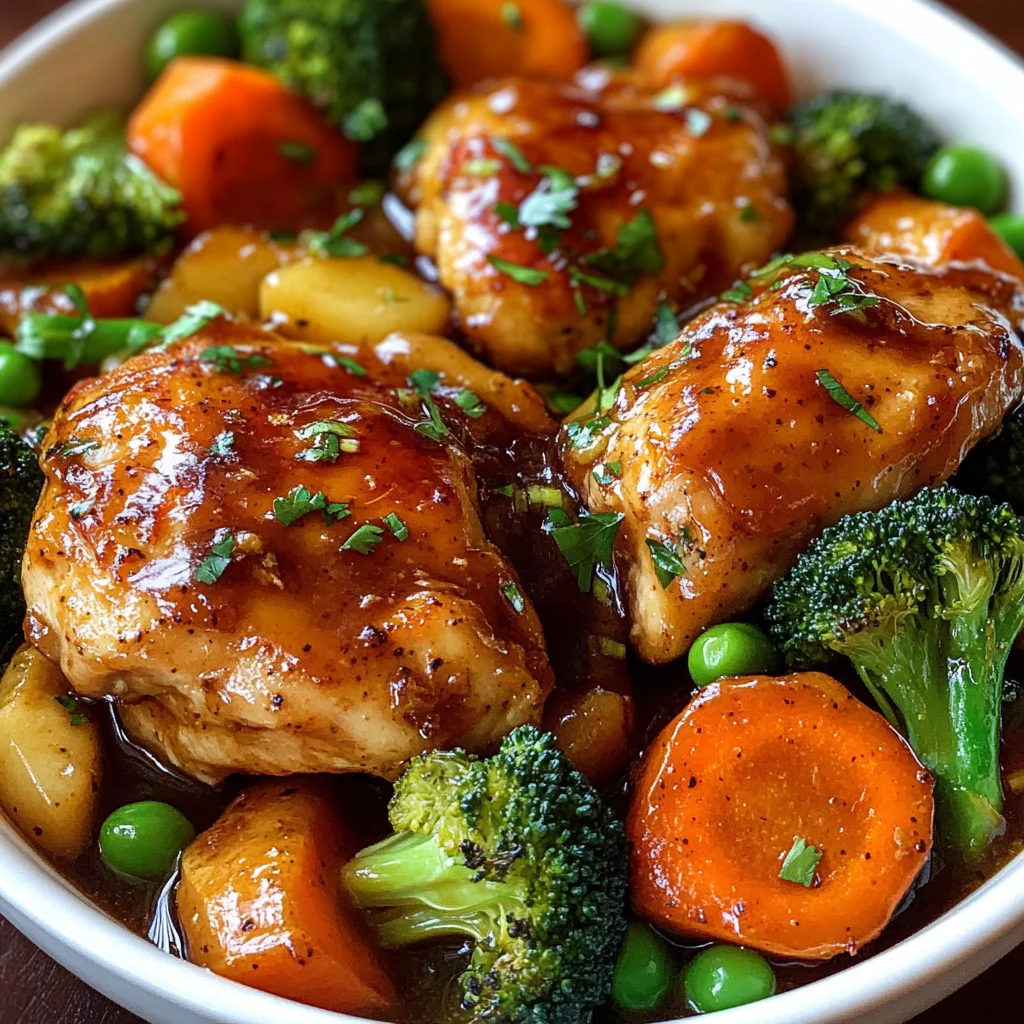 Slow Cooker Honey Garlic Chicken And Veggies Recipe