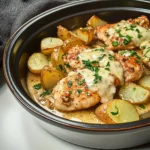 Slow Cooker Parmesan Garlic Chicken and Potatoes
