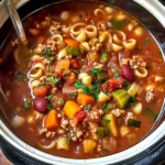 Slow Cooker Pasta E Fagioli Soup {Olive Garden copy-cat}