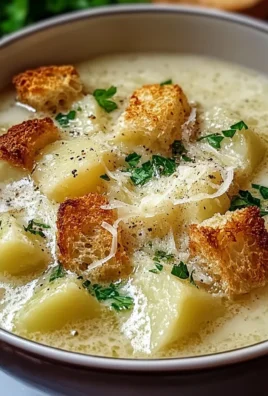 Soothing Hangover Cure Garlic Potato Soup - theamazingfood
