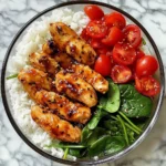 Spicy Honey Garlic Chicken Meal Prep Bowl