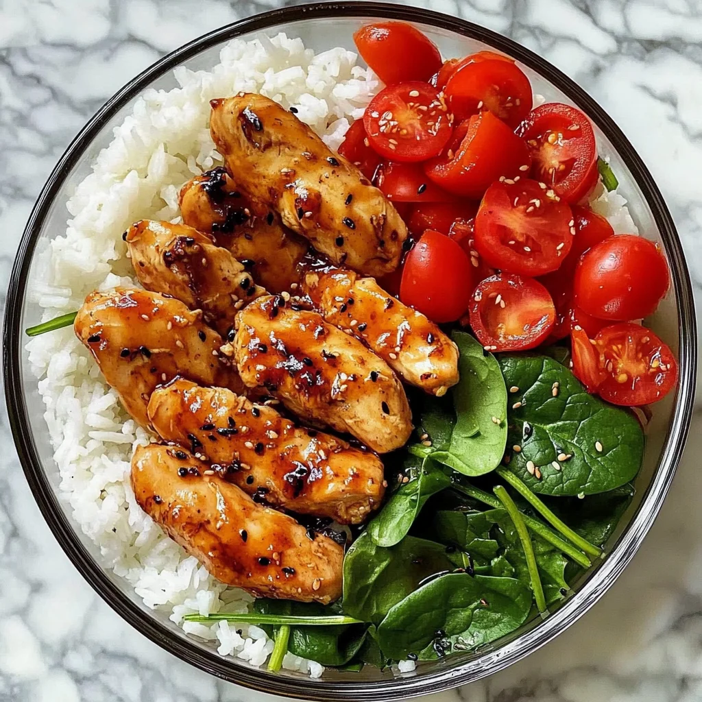Spicy Honey Garlic Chicken Meal Prep Bowl