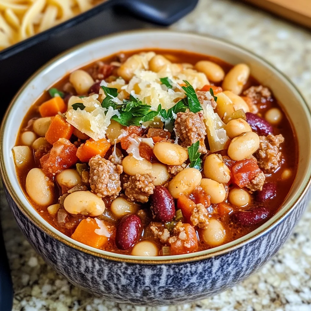 Spicy Italian Sausage Pasta e Fagioli