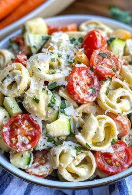Summertime Tortellini Pasta Salad With Vegetables