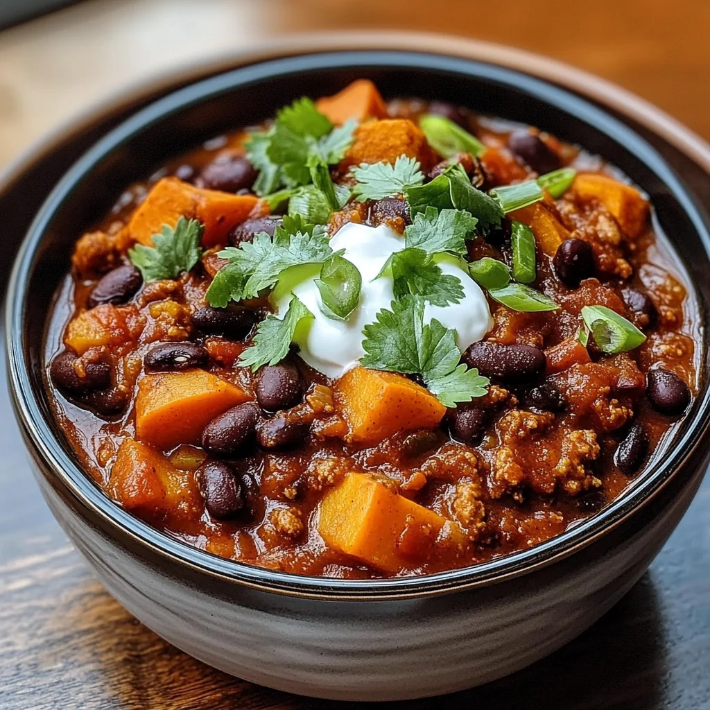 Sweet Potato & Black Bean Vegetarian Chili – Crock Pot