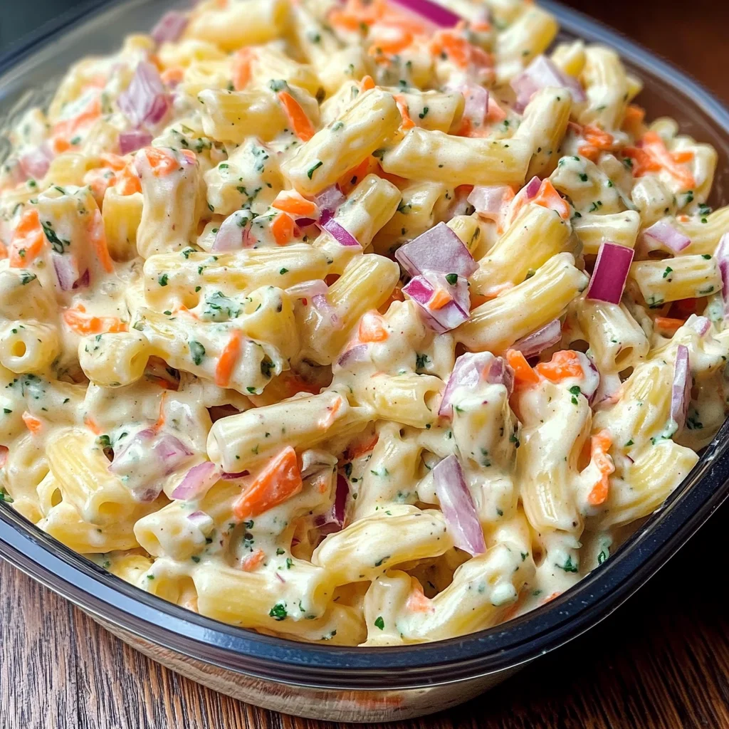 Cheddar Sour Cream Macaroni Salad Recipe