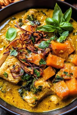 Crockpot Coconut Chicken Curry with Crispy Shallot Basil Oil