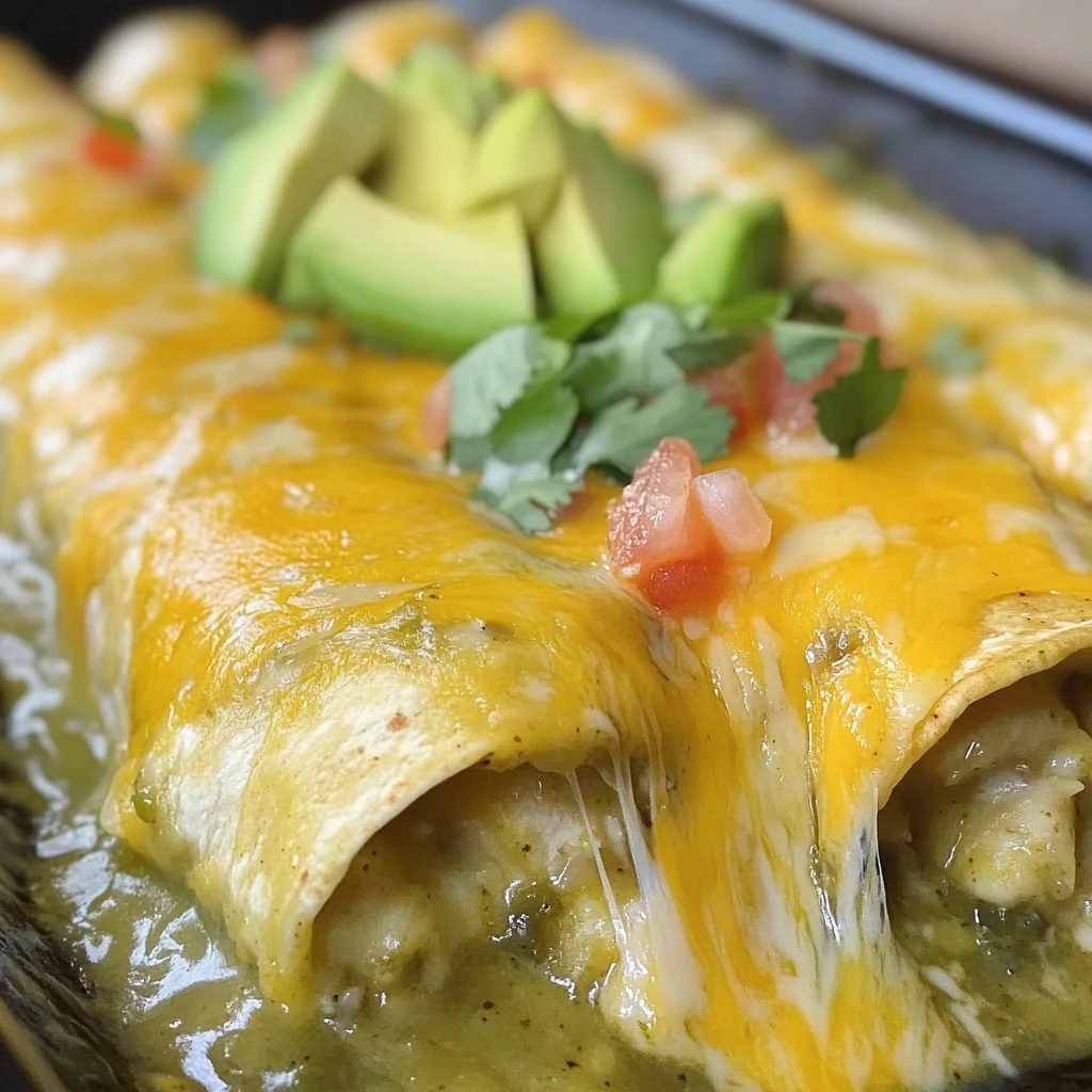 Green Chili Chicken Enchiladas Recipe