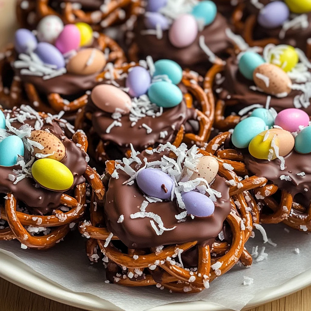 Chocolate-Covered Pretzel Nests