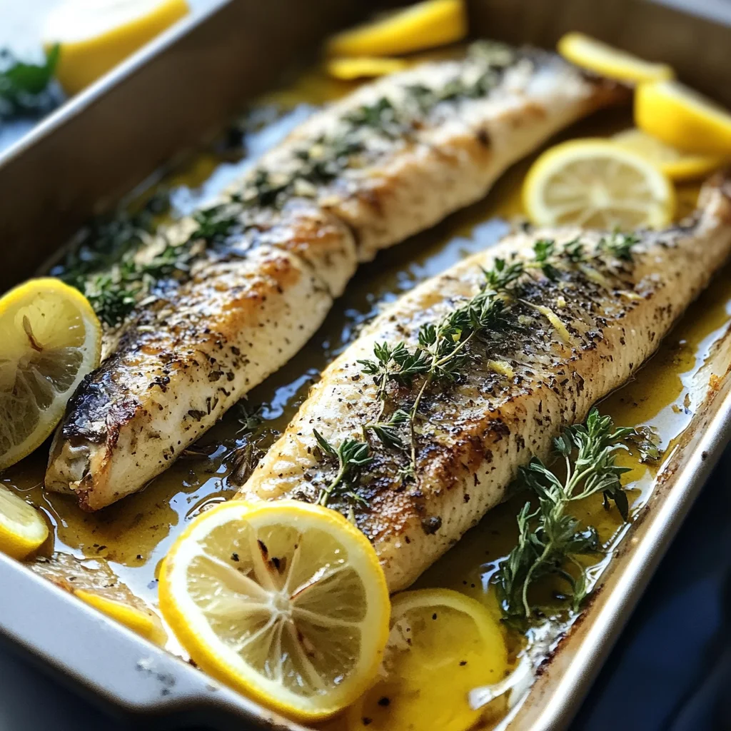 Mediterranean Herb and Lemon Baked Branzino