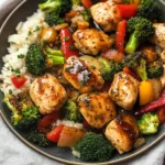 Baked Honey Balsamic Chicken Breast and Veggies