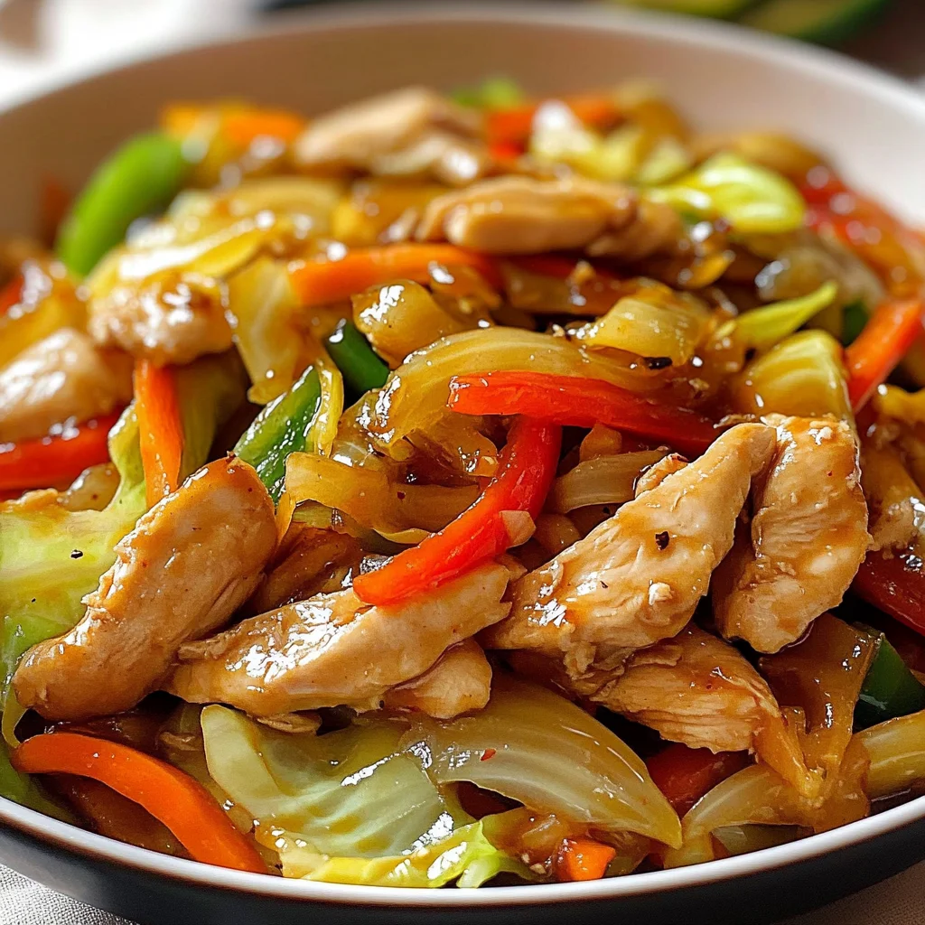 Chinese Chicken Cabbage Stir-Fry