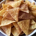 Cinnamon Sugar Tortilla Chips (Oven Baked)