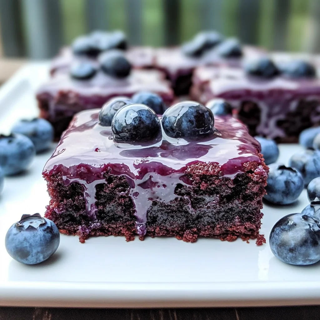 Glazed Blueberry Brownies