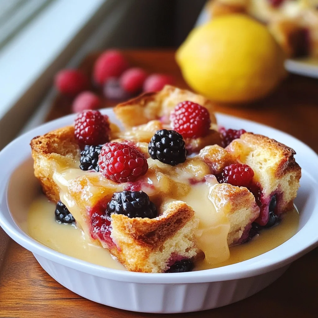 Lemon Berry Bread Pudding