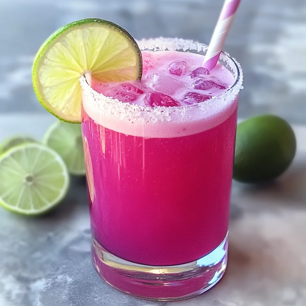 Quick Prickly Pear Margarita Mocktail