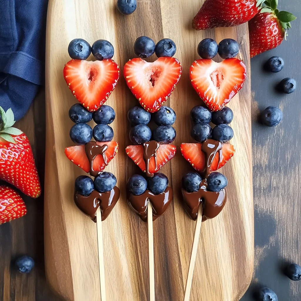 Quick Valentine and Day Fruit Skewers