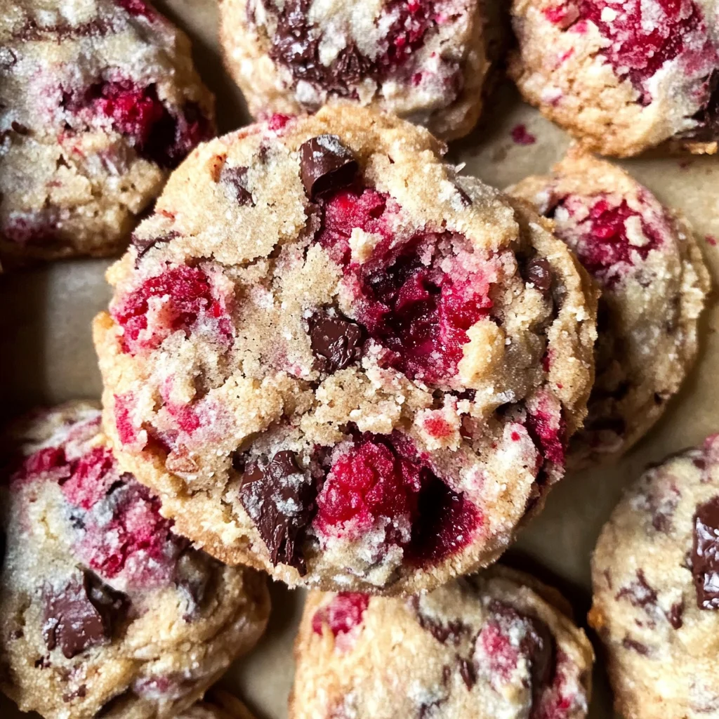 Raspberry Chocolate Chunk Cookies