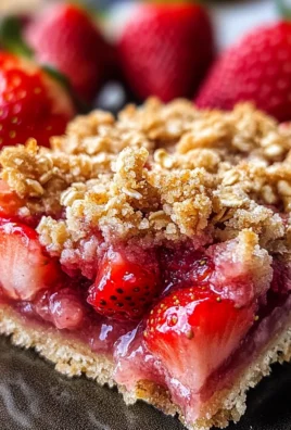 Strawberry Oatmeal Crumble Bars
