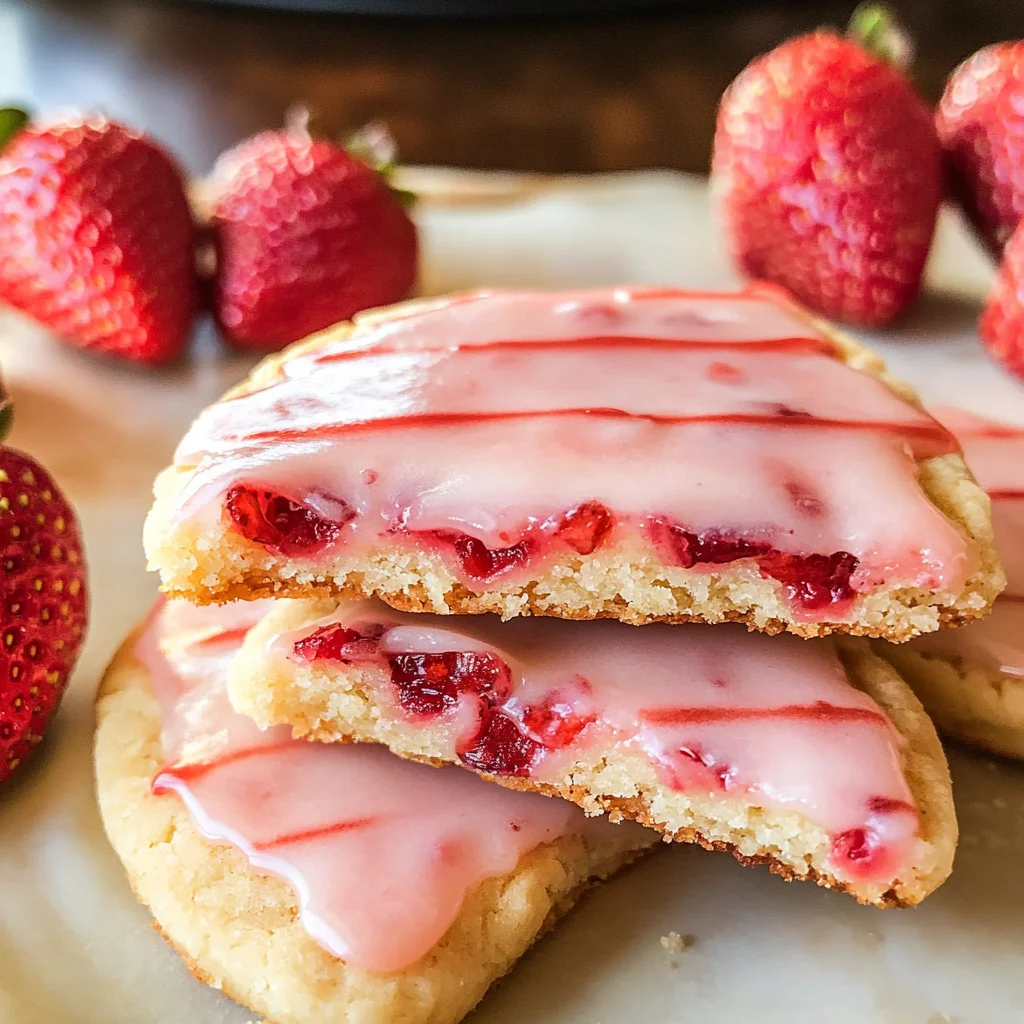 Strawberry Shortbread Cookies