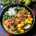 Weeknight Thai Peanut Chicken with Spicy Lime Mango