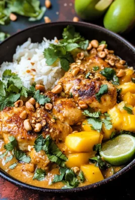 Weeknight Thai Peanut Chicken with Spicy Lime Mango