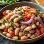 Authentic Piyaz (Turkish White Bean Salad) - Homefoodkitchen