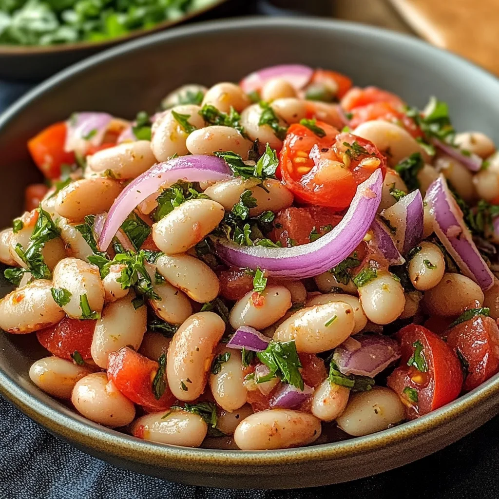 Authentic Piyaz (Turkish White Bean Salad) - Homefoodkitchen