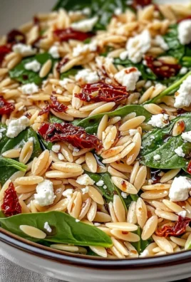 Balsamic Orzo Salad with Spinach, Feta & Sundried Tomatoes - FlirtyFood